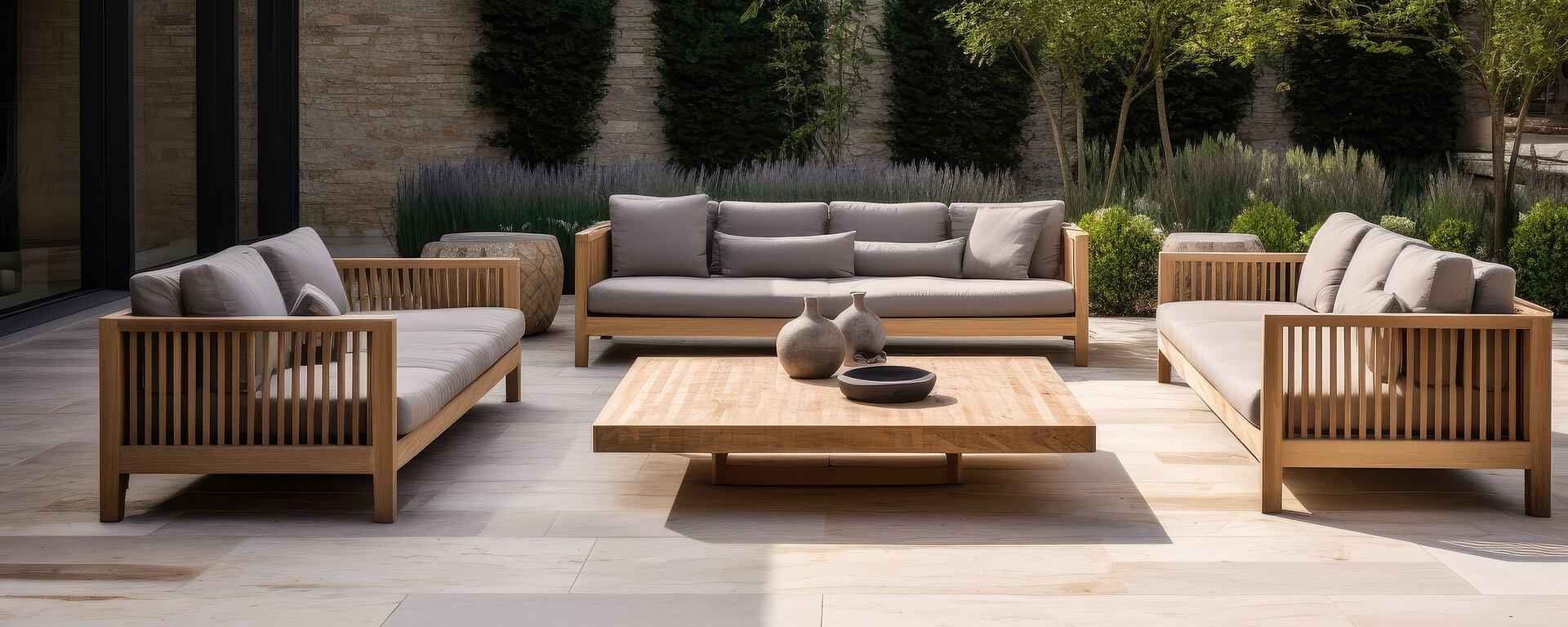 [Translate to English - NZ:] Natursteinterrasse